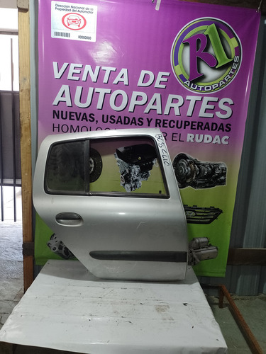 Puerta De Clio 99 Usado En Buen Estado Trasera Derecha Gris