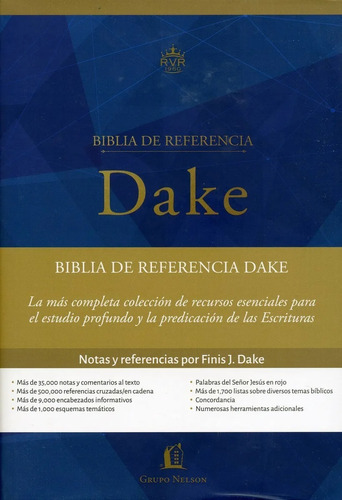 Biblia De Estudio Referencia Dake Reina Valera Tapa Dura ®