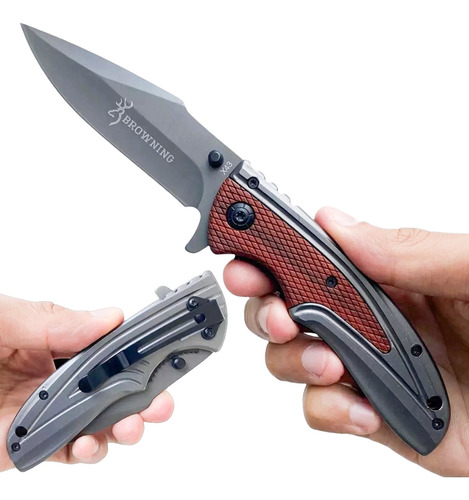Canivete Tático Militar Edc Semi Automatico Browning X43