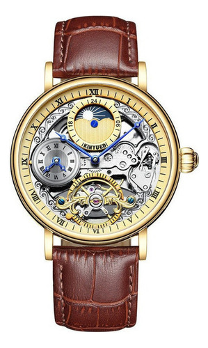 Reloj Mecánico Kinyued J073 Tourbillon Skeleton