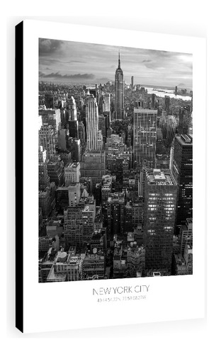 Cuadro Super Moderno De New York Y Otras Ciudades 50x73 Cm