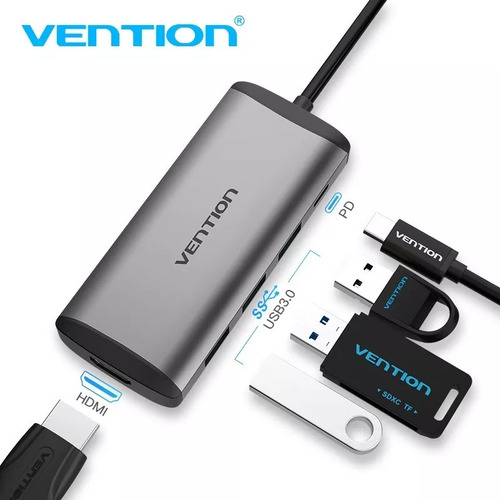 Hub Vention Hdmi 4k 3x Usb 3.0 - Macbook Mac Mini