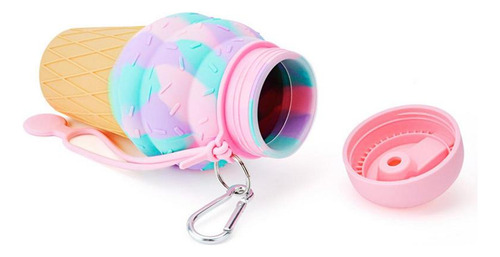 Botella Agua Deportiva De Silicona Plegable For Exteriores