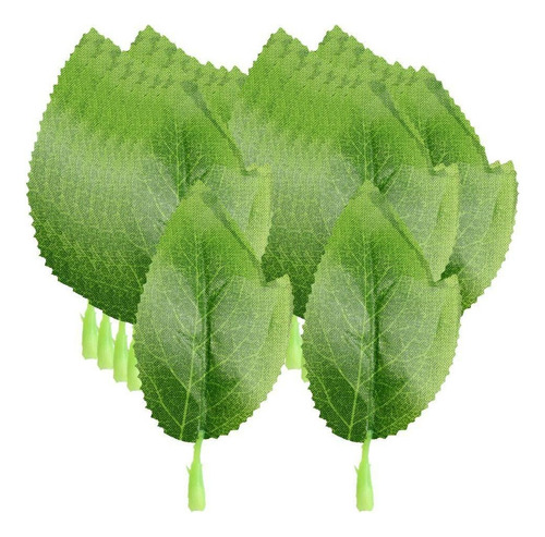 50 Piezas Artificial Rosa Hoja Hojas De Hojas Flor