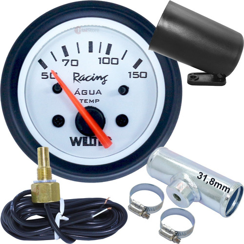 Kit Medidor Temperatura Sensor Água Radiador Motor Willtec