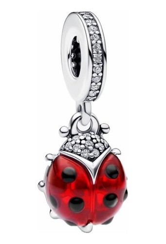 Charm Pandora Colgante Mariquita Catarina Roja Plata Ale 925