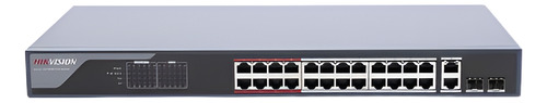Switch Monitoreable Poe Hikvvision Ds-3e1326p-ei 24 Puertos