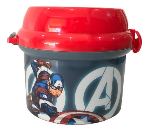 Porta Snack Redondo 280ml Libre Bpa Licencias Disney Marvel