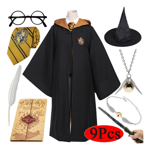 Kit De Bata For Niño Harry Potter Cos Con 9 Accesorios De R