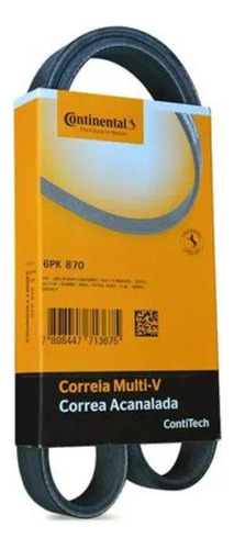 Correia Multi V Gol Parati Polo Continental 6pk870 