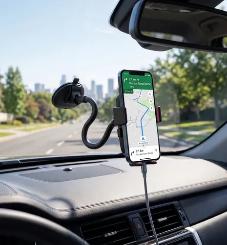 Suporte Celular Carro Ventosa Painel Para-brisa 360 Gps Preto
