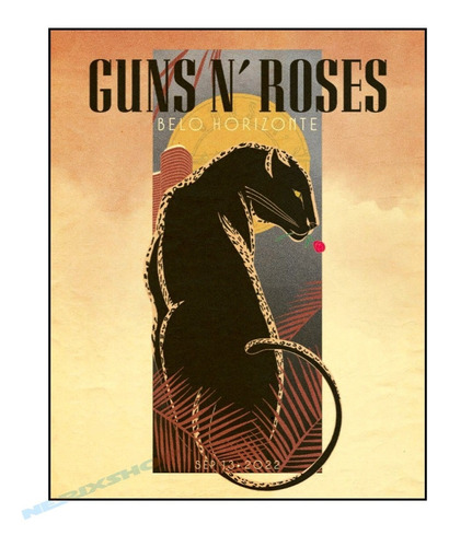 Poster 40x50cm Banda Guns N Roses Rock Cartaz - Show Bh Mg