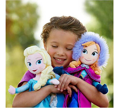 2pcs Frozen Elsa Anna Muñeca Peluche Juguete Regalo 40cm