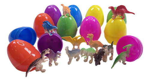 12x Huevos De Pascua Con Dinosaurios, Juguetes, Figuras De