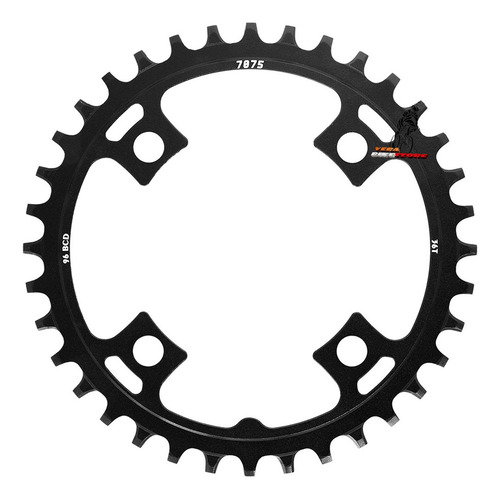 Sunrace Monoplato Mtb 36 Dientes Asimetrico Bcd 96mm Al7075