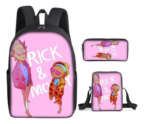 Rick And Morty Anime Mochila Bolsa De Viaje Grande C