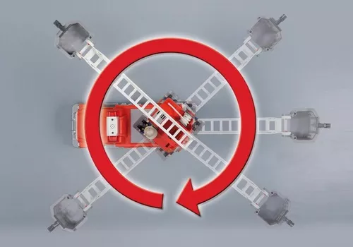Playmobil 5682 unidad de bomberos de rescate escalera de acción de la ciudad