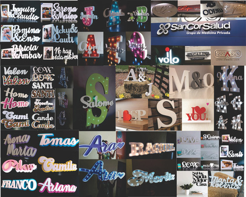 8 Letras Huecas + 8 Macizas Souvenir Candy Polifan Polyfan