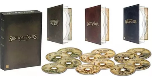 Box Dvd Trilogia Senhor Dos Anéis - Versão Estendida 12 Cds