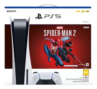 Sony PlayStation 5 Consola Bundle Marvel’s Spider Man 2 Limited Edition 825GB Bundle Marvel’s Spider Man 2 Limited Edition color blanco