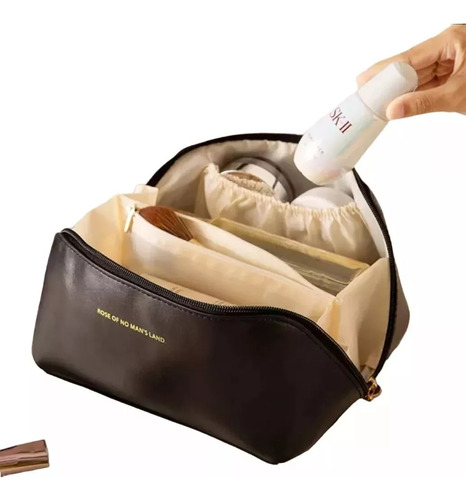 Bolso Neceser Para Cosméticos Maquillaje Portátil Negro