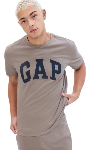 Gap Polera Clásica Con Logo Para Hombre, Marrón, Talla Xs 