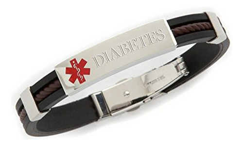 Pulsera Médica De Alerta De Diabetes (8.5 )