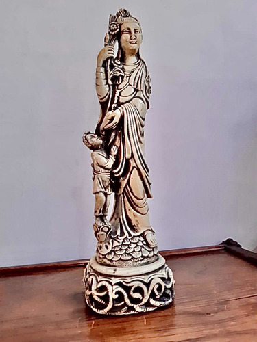 Antigua Figura China De Cerámica 42 Cm