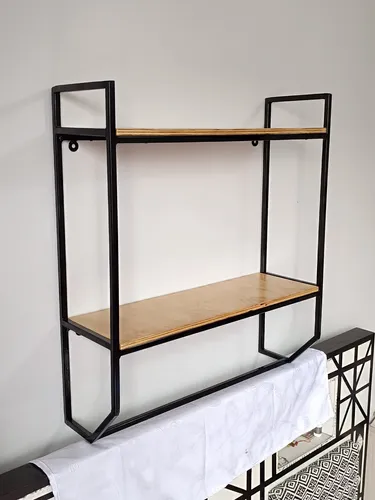 comprar Repisa De 2 Niveles, De Hierro Y Madera. Marca Tato