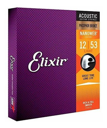 Elixir 16052 Cuerdas Para Guitarra Acústica De Bronce Fosfo