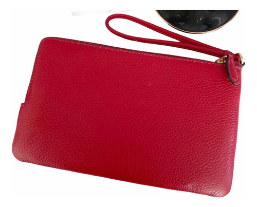 Wristlet Cartera Mujer Coach Doble Cierre Original C5576