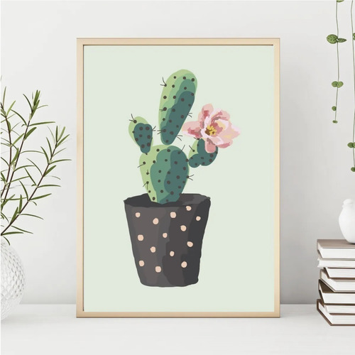 Cuadro - 20x25 Cm - Cactus, Suculentas, Plantas