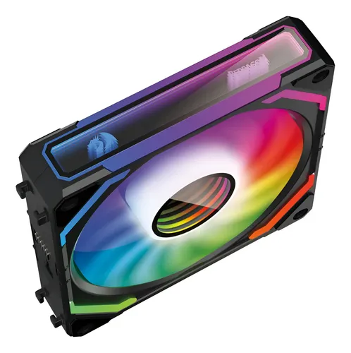 レインボー　ファンチュン 1un Avulsa Fan Cooler Redragon Infinity Mirror Argb Gc-f012 Preto