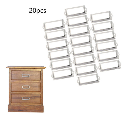 5 X 20x Retro Etiqueta Portaetiquetas Marco De Metal Cajón