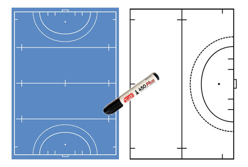 Pizarra Táctica Hockey Y Media Cancha