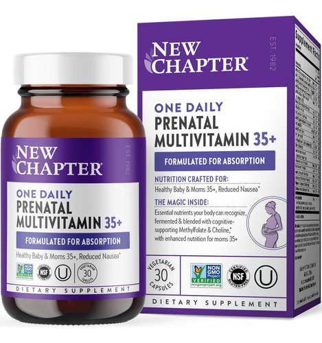 New Chapter | One Daily Prenatal Multivitamin 35+ | 30 Tabs