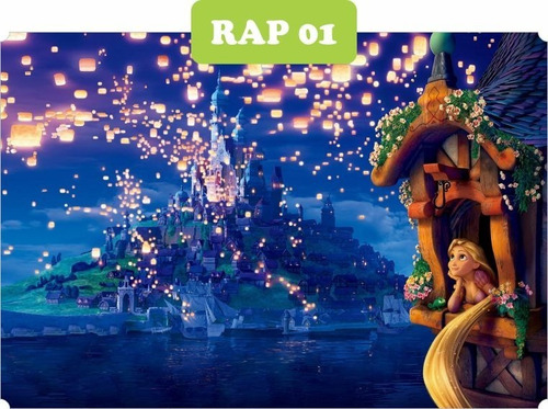 Adesivo Parede Princesas Enrolados Rapunzel 6,5m²