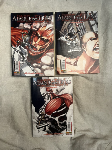 Manga Ataque Dos Titãs Shingeki No Kyojin Box 3 Vols 1 2 E 3 (Usado)