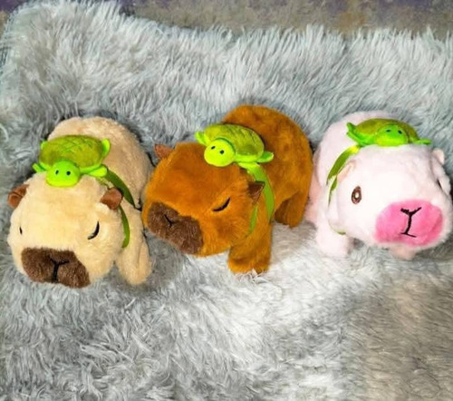 Capybara-carpincho Peluche A Pilas Camina Y Sonido Importado Rosa