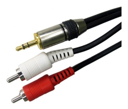 Imagen 1 de 2 de Cable Stereo A 2 Rca 1.8mt 2x1 Audio Auxiliar Alta Calidad