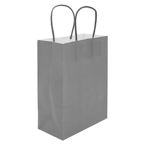 Bolsa Papel Gris Con Manilla 15x12x6 (10 Unidades) 