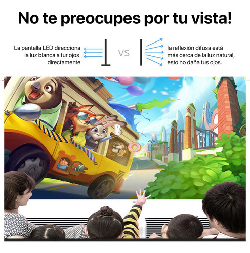 Proyector Smart Owlenz Sd500 Full Hd Más Ecran 120 Plomo