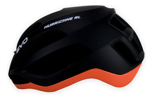 Capacete Bike De Ciclismo Evo H Raceline Cor Preto-laranja Tamanho L58-61cm