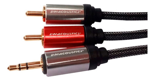 Cable Plug De 3.5mm Stereo A 2 Plug Rca De 6.3mm 2m L&n-acou