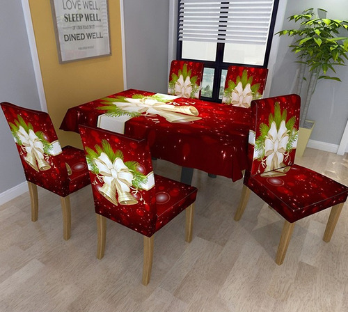 Bx Toalha De Mesa De Natal Tipo Sino Decoração De Nylon Não