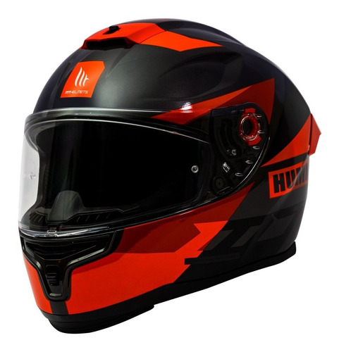 Casco De Moto Mt Helmets Hummer Quo B5 Rojo Brillo + Regalo 