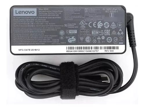 Cargador Lenovo tipo C 65W 20V 3.25A