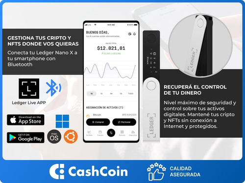 Imagen 5 de 10 de Ledger Nano X - Hardware Wallet Bluetooth
