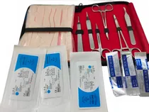 Comprar Set Xl Práctica De Sutura Piel Estuche Instrumentos Médicos