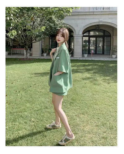 Traje Casual Para Mujer, Conjunto De Chaqueta Y Pantalones C